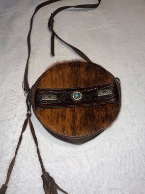Western Boho Trinity Ranch Hair on Cowhide Crossbody